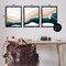 Stupell Industries Fluid Peach Swirl 3pc Floater Framed Canvas Wall Art Set Design by JJ Design House, LLC.
